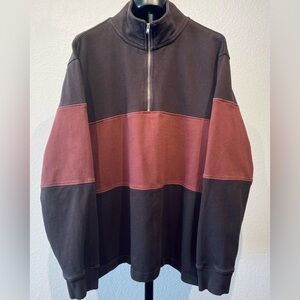 The Rugby Half Zip in Dark Chocolate - Frank & Oak - Size S (Men’s)